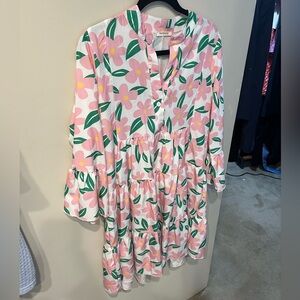 Pink floral dress worn once